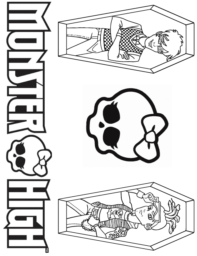 Plansa de colorat cu Monster High 14 6
